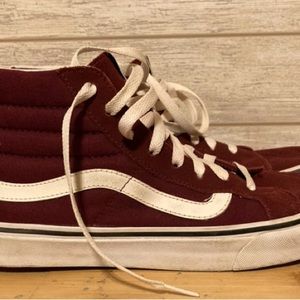 Vans Burgundy SK8-HI high tops size M8.5 W10
